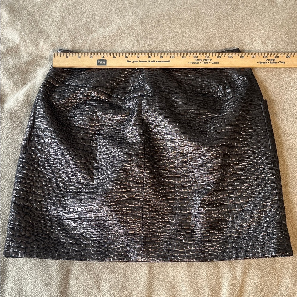 Tibi Metallic Bronze Mini Skirt 10 - Picture 5 of 6